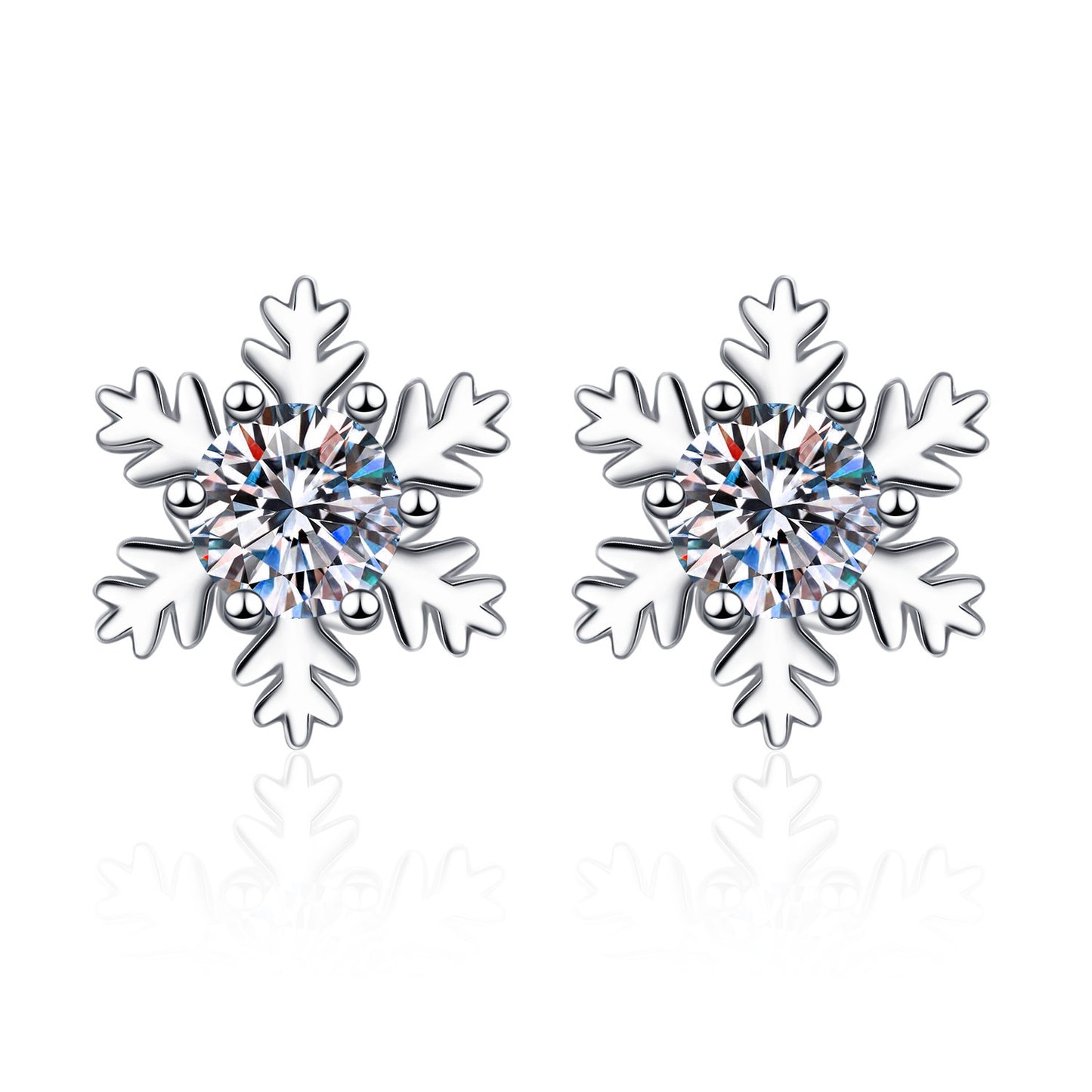 Copper personalized snowflake earrings MYA001ES091