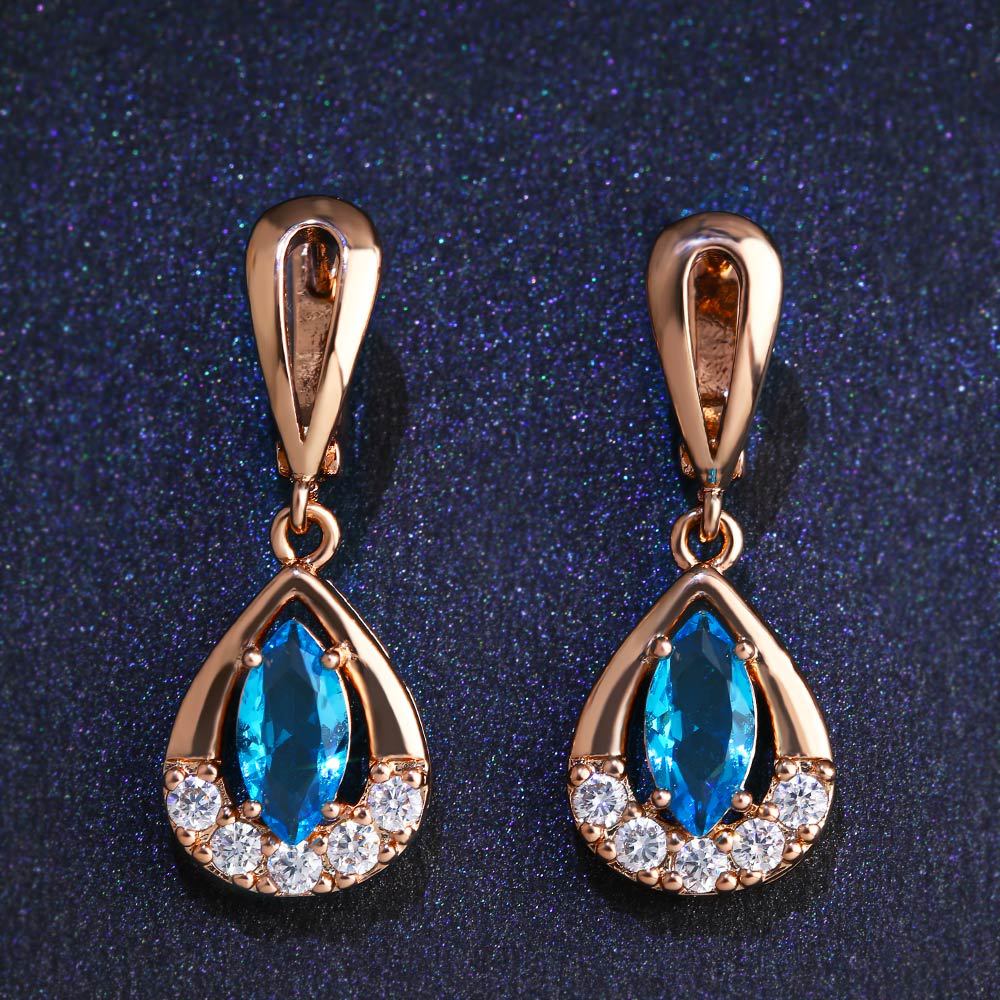 Alloy Water Drop Zircon Earrings MYA002ES037