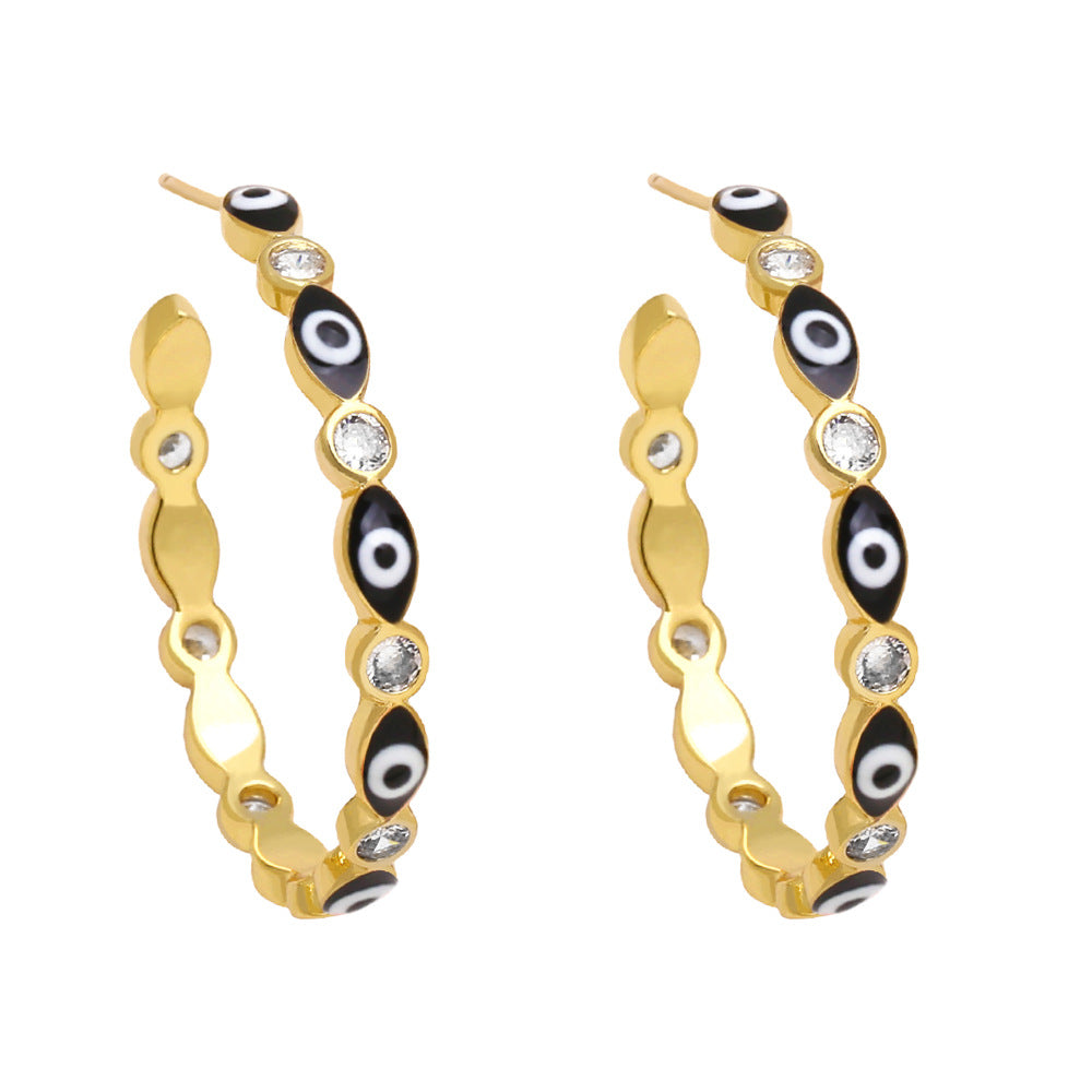 Metal Demon Eye Earrings MYA002ES019