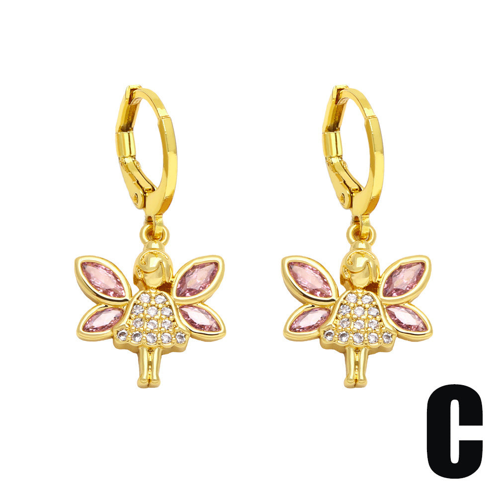 Alloy inlaid diamond earrings MYA002ES027