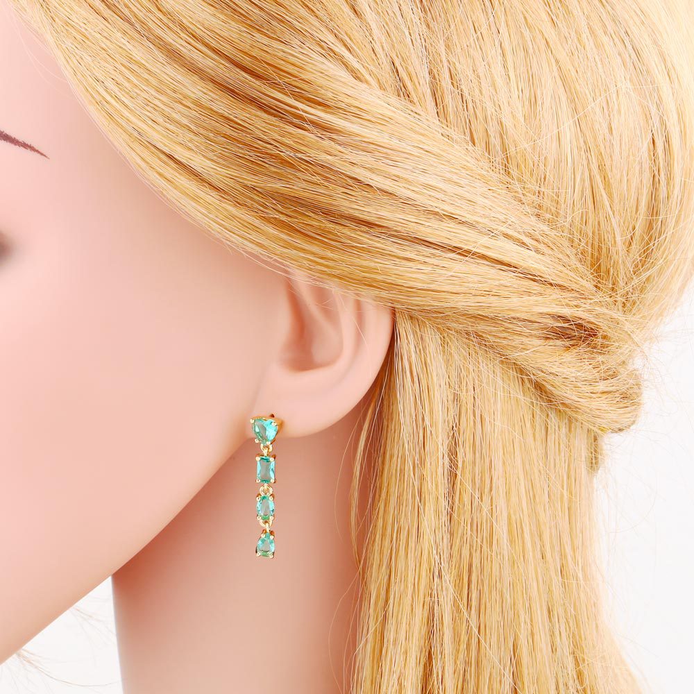 Alloy tassel water drop earrings MYA002ES031