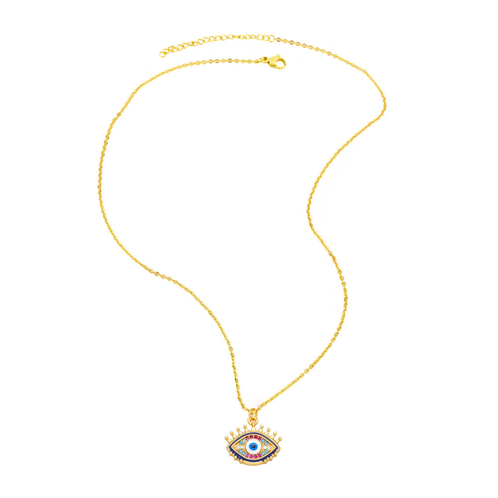 Metal Demon Eye Necklace MYA002NE056