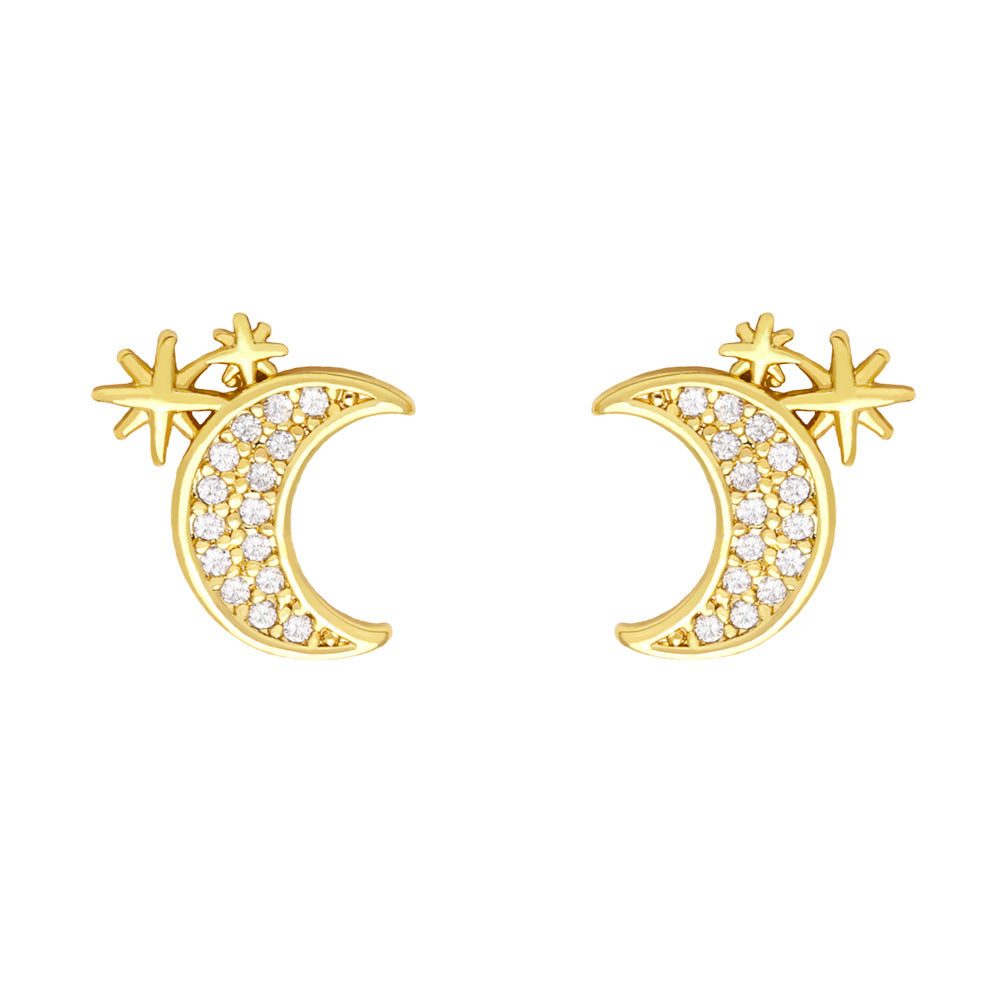 Alloy diamond planet earrings MYA002ES065