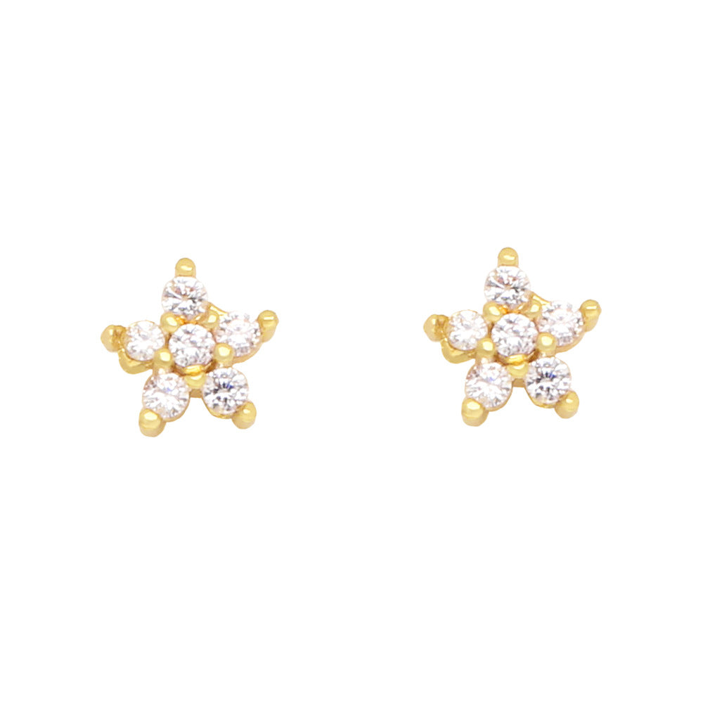 Alloy butterfly pentagram earrings MYA002ES042