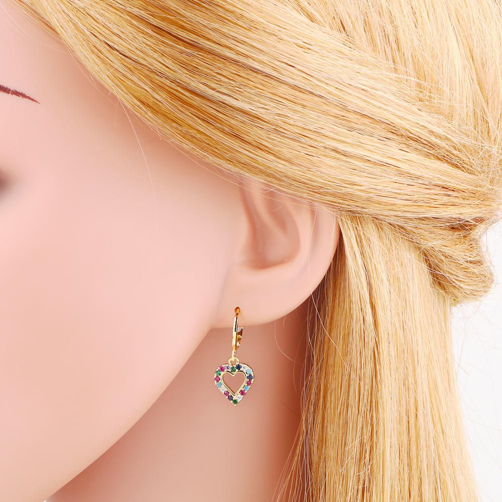 Alloy colored zircon earrings MYA002ES044