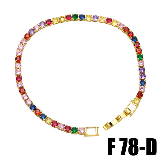 Alloy colored zircon bracelet MYA002BT030