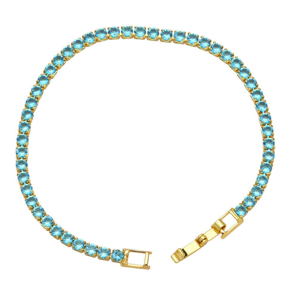 Alloy colored zircon bracelet MYA002BT030