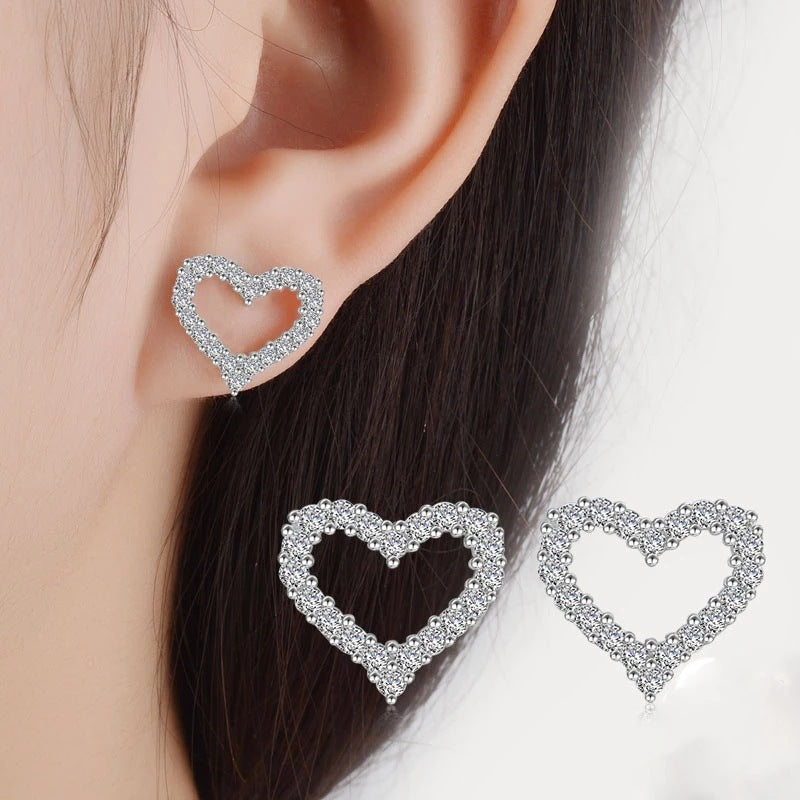 Copper new heart-shaped diamond earrings MYA001ES032