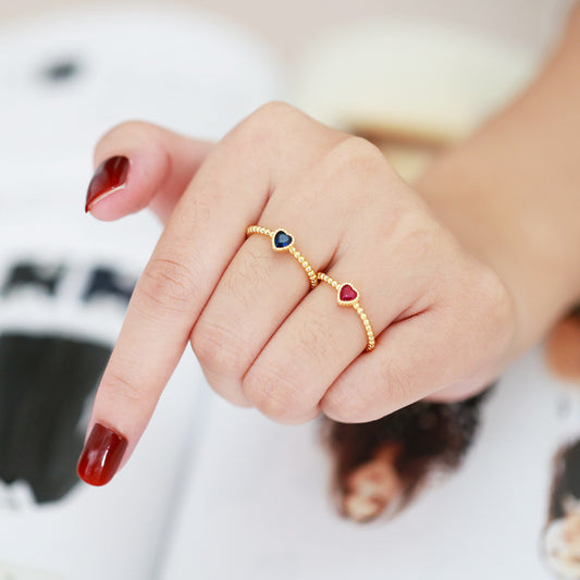 Alloy Peach Heart Love Ring MYA002RS011