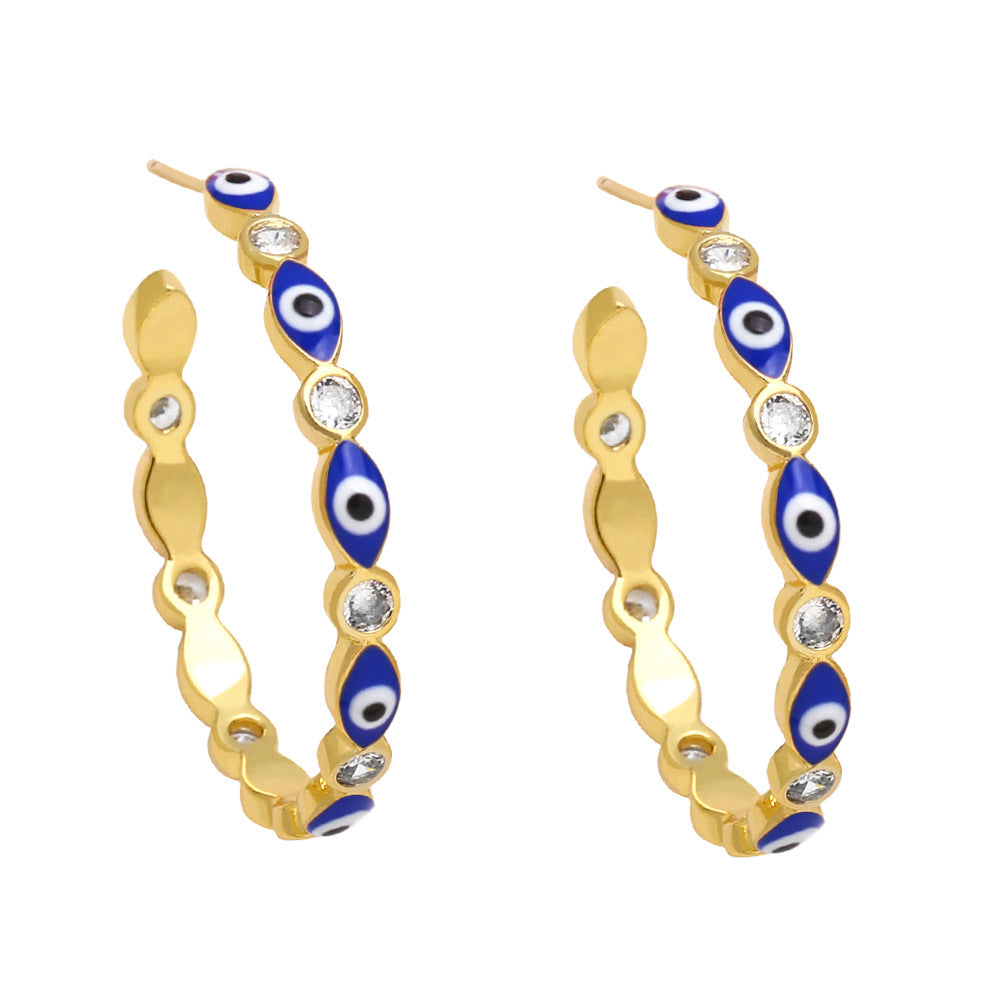 Metal Demon Eye Earrings MYA002ES019