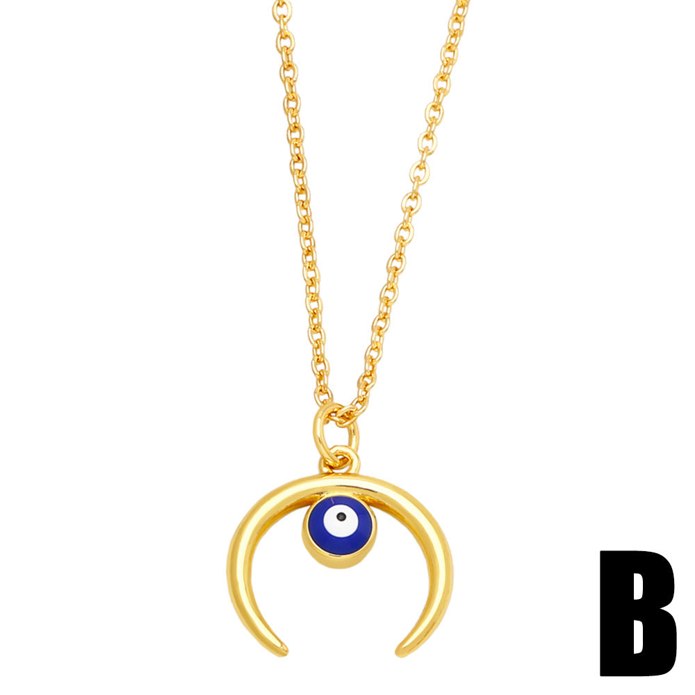 Metal Demon Eye Necklace MYA002NE056