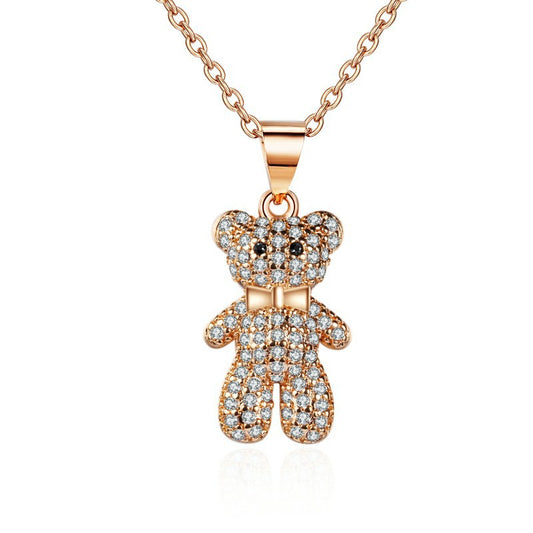 Copper Lovely Bear Necklace MYA001NE070