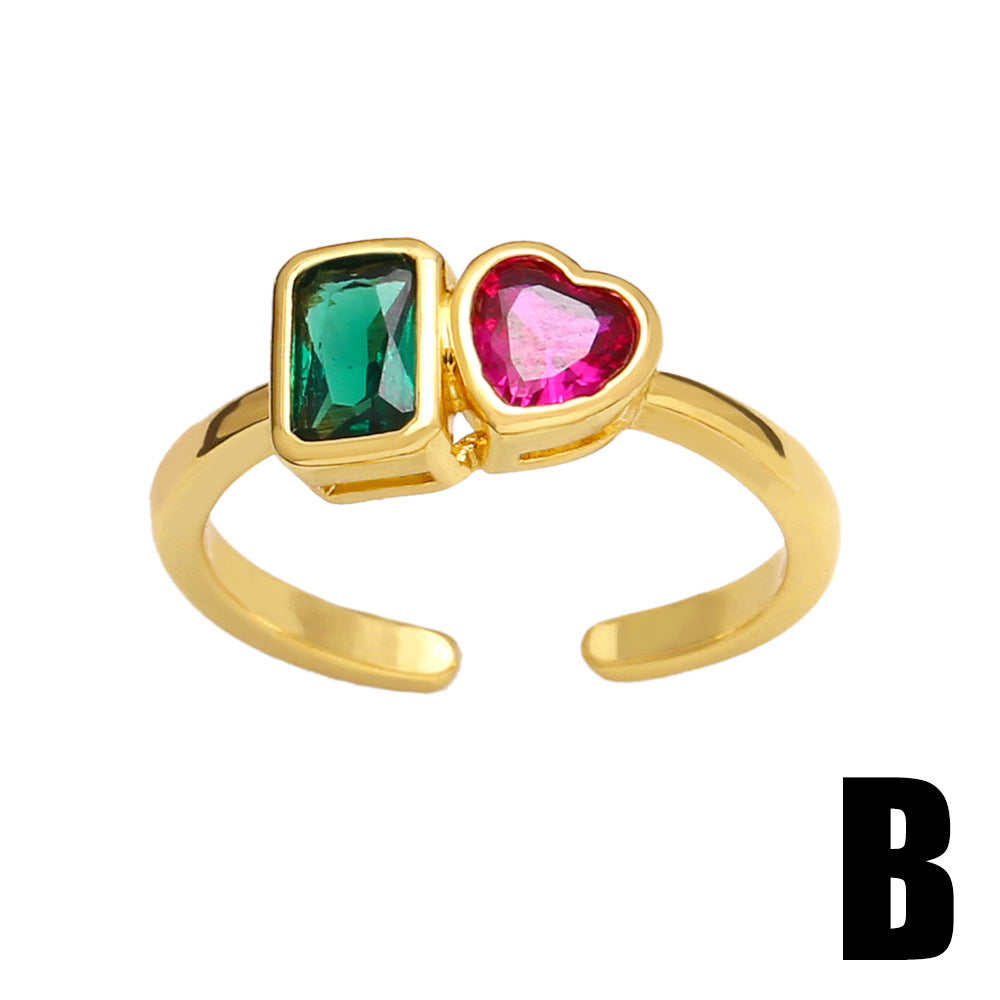 Alloy colored zircon ring MYA002RS036