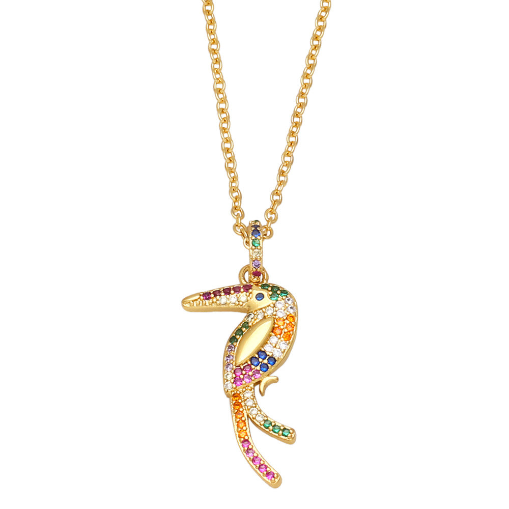 Alloy Animal Bird Necklace MYA002NE043