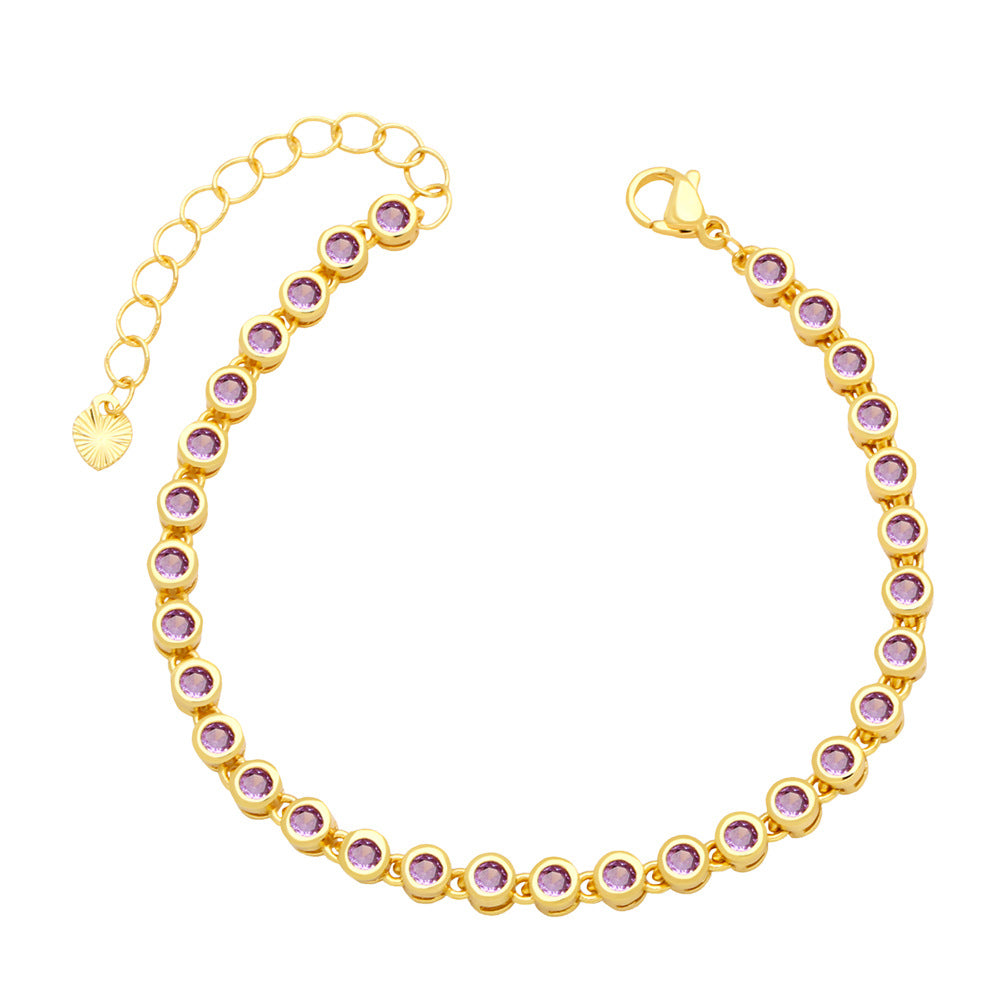 Alloy Color Zircon Open Bracelet MYA002BT002