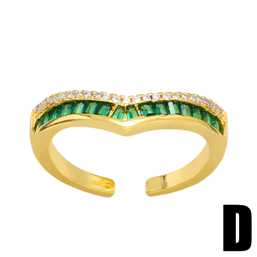 Alloy colored zircon ring MYA002RS008