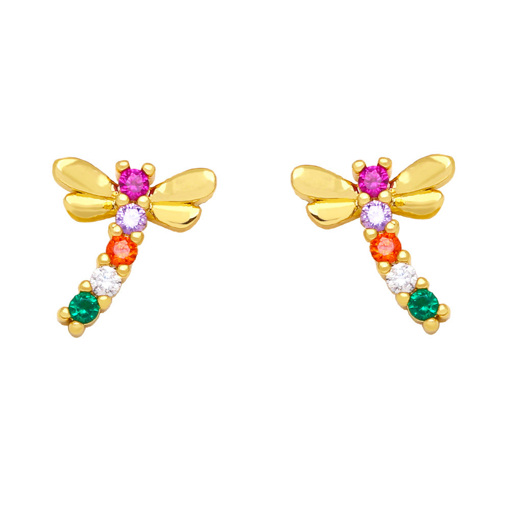 Alloy Butterfly Dragonfly Earrings MYA002ES066