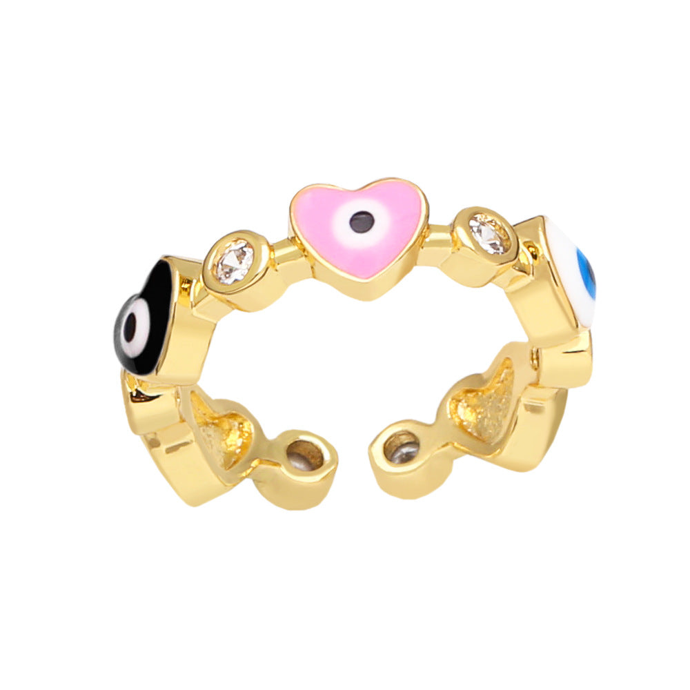 Alloy Heart Devil's Eye Ring MYA002RS005