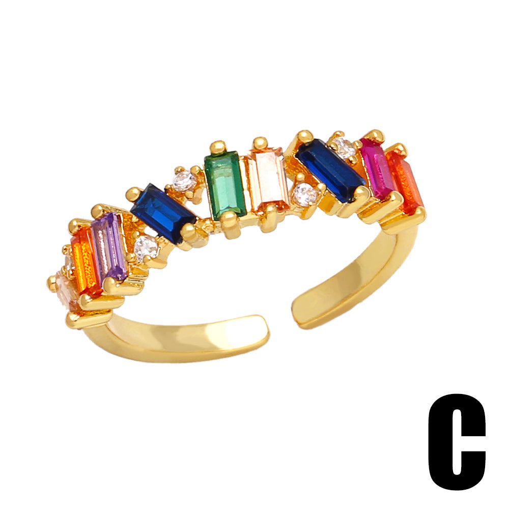 Alloy colored zircon ring MYA002RS036