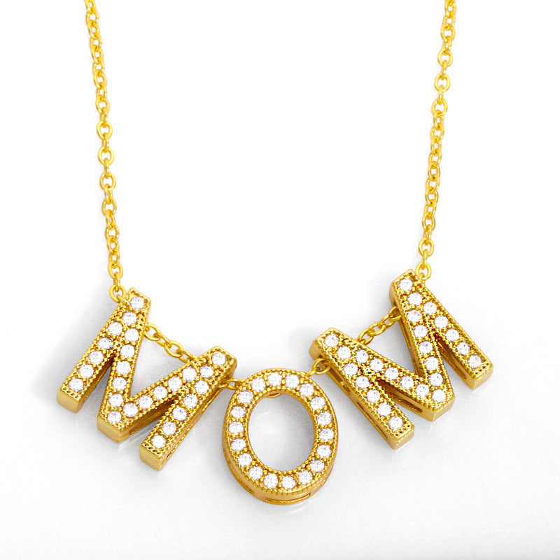 Alloy Mama Letter Necklace MYA002NE067