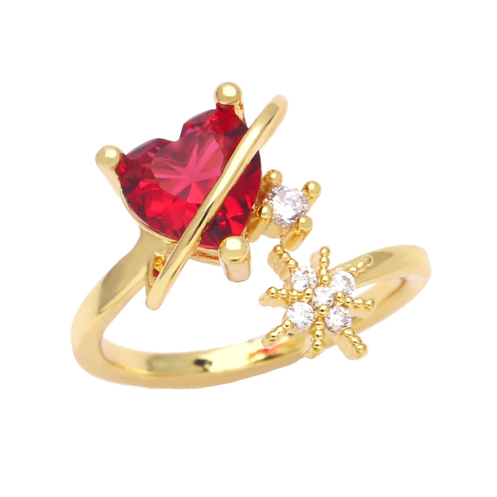 Alloy Love Octagon Star Ring MYA002RS019