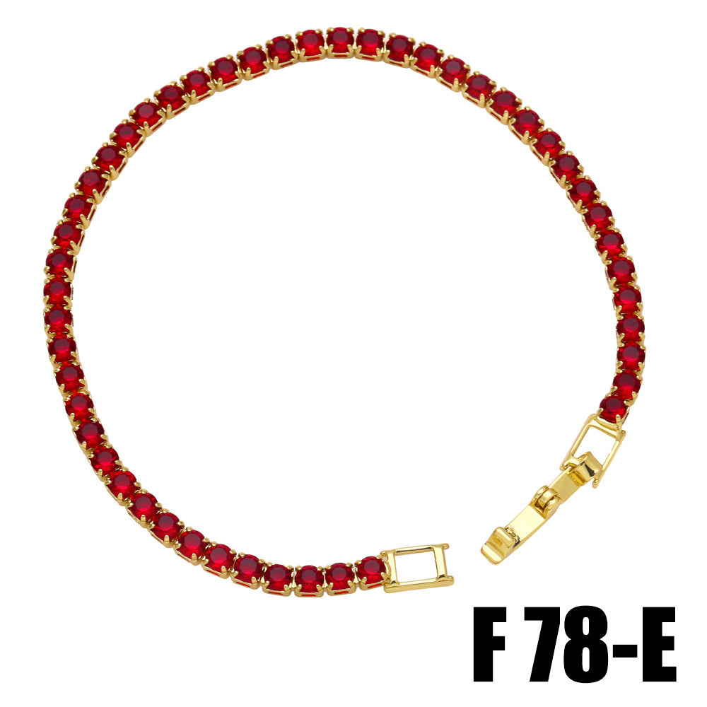 Alloy colored zircon bracelet MYA002BT030