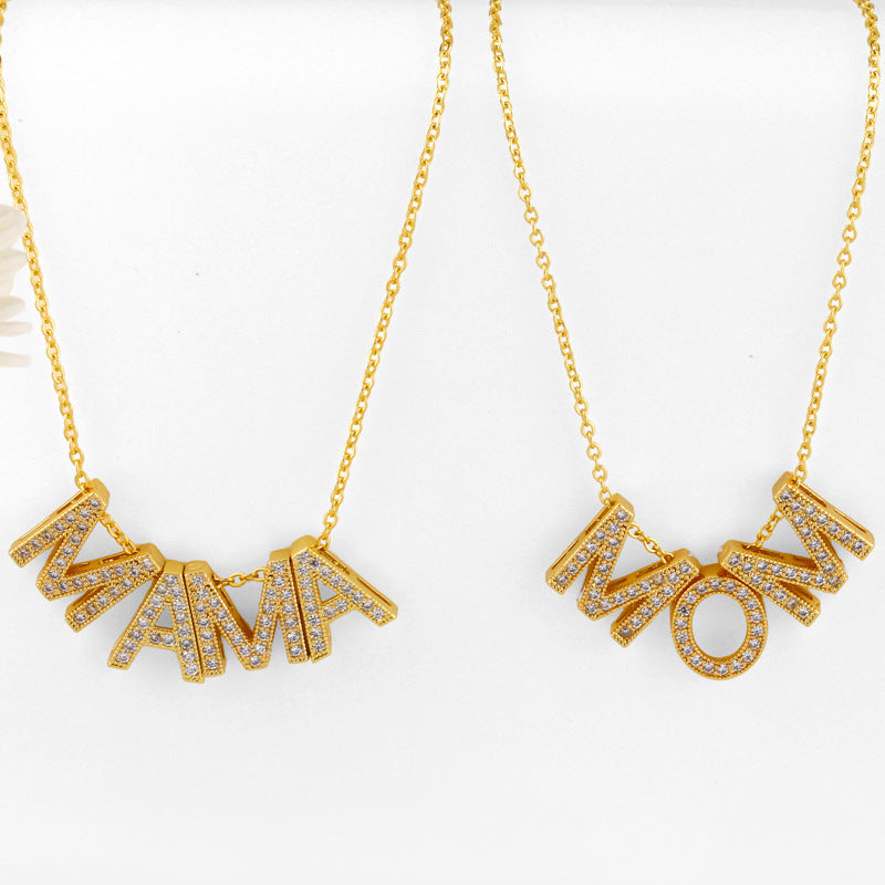 Alloy Mama Letter Necklace MYA002NE067