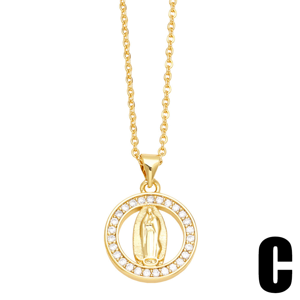 Alloy Virgin Mary Necklace MYA002NE017