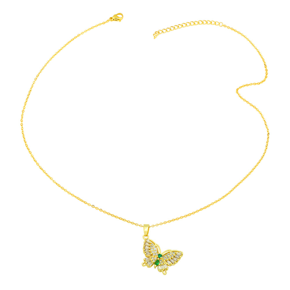 Alloy versatile butterfly necklace MYA002NE024