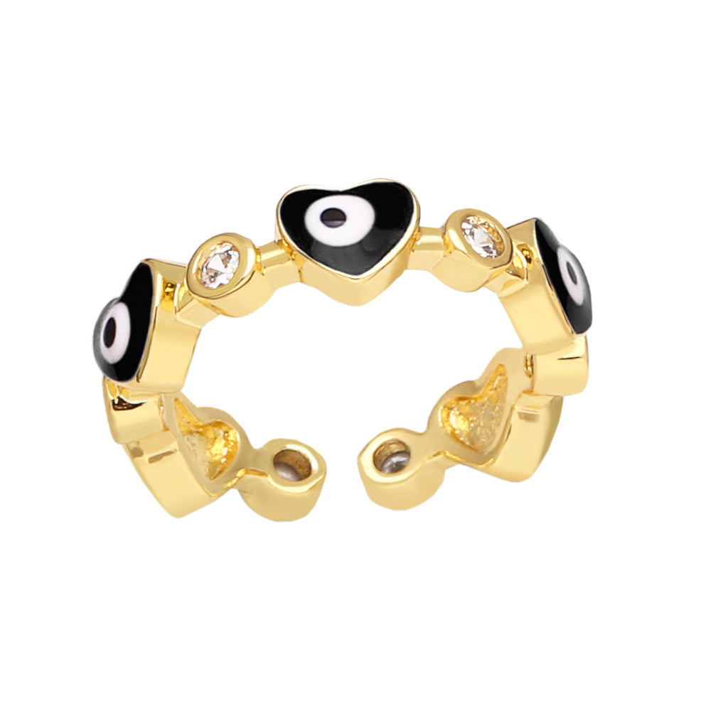 Alloy Heart Devil's Eye Ring MYA002RS005