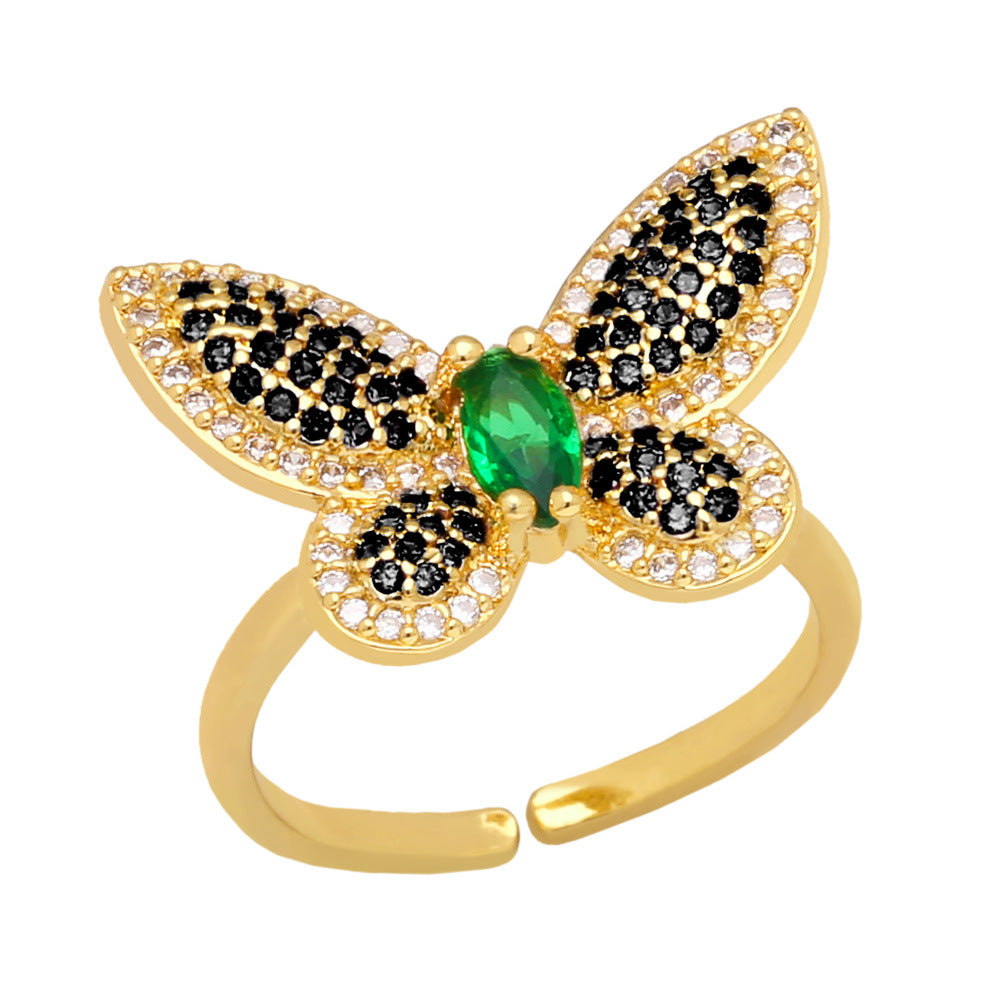 Alloy Vintage Butterfly Ring MYA002RS058