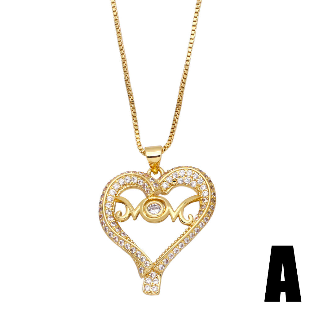 Alloy Letter Love Necklace MYA002NE071