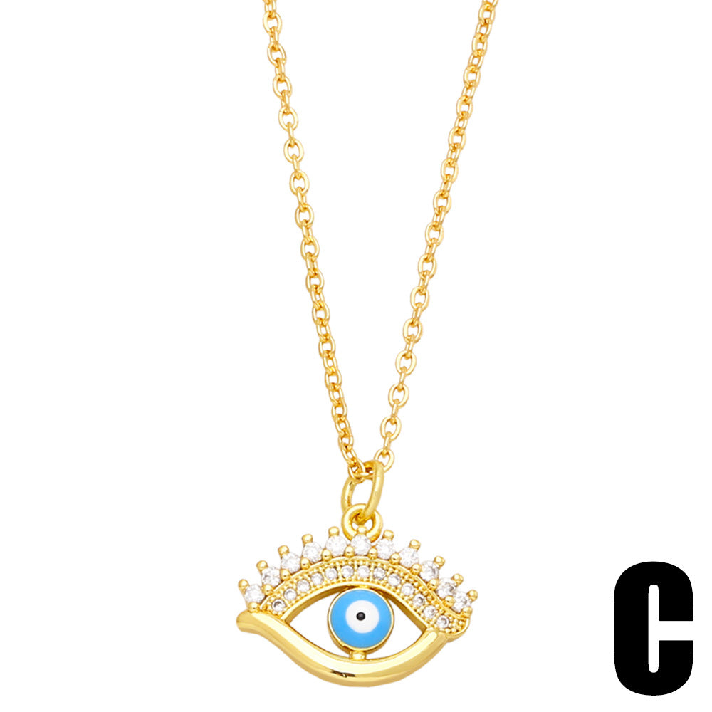 Metal Demon Eye Necklace MYA002NE056