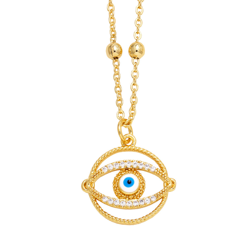 Metal Demon Eye Necklace MYA002NE036