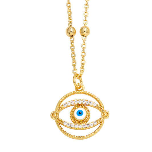 Metal Demon Eye Necklace MYA002NE036