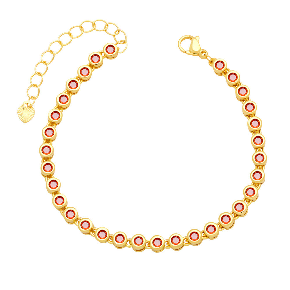 Alloy Color Zircon Open Bracelet MYA002BT002