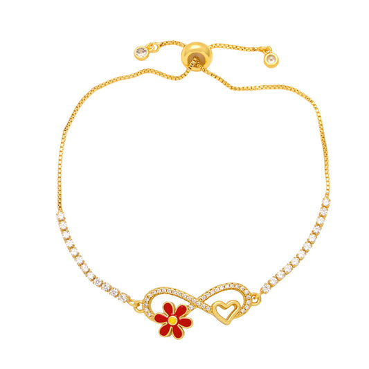 Alloy Daisy Bracelet MYA002BT035