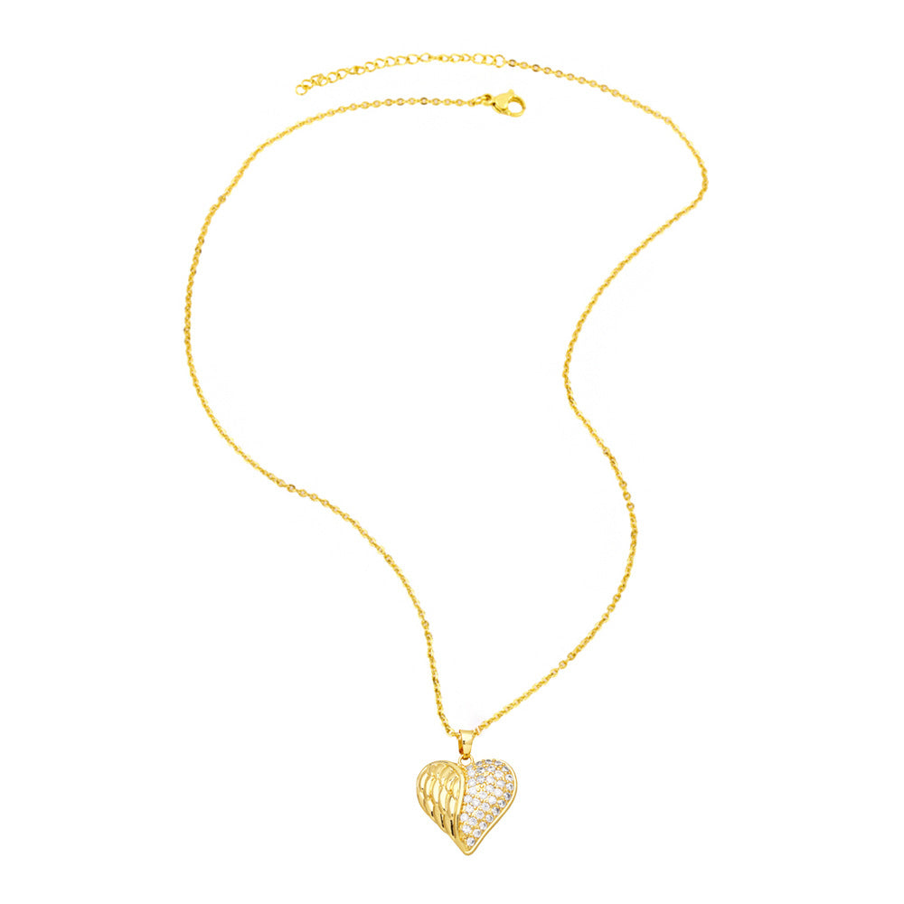 Alloy Simple Peach Heart Necklace MYA002NE064