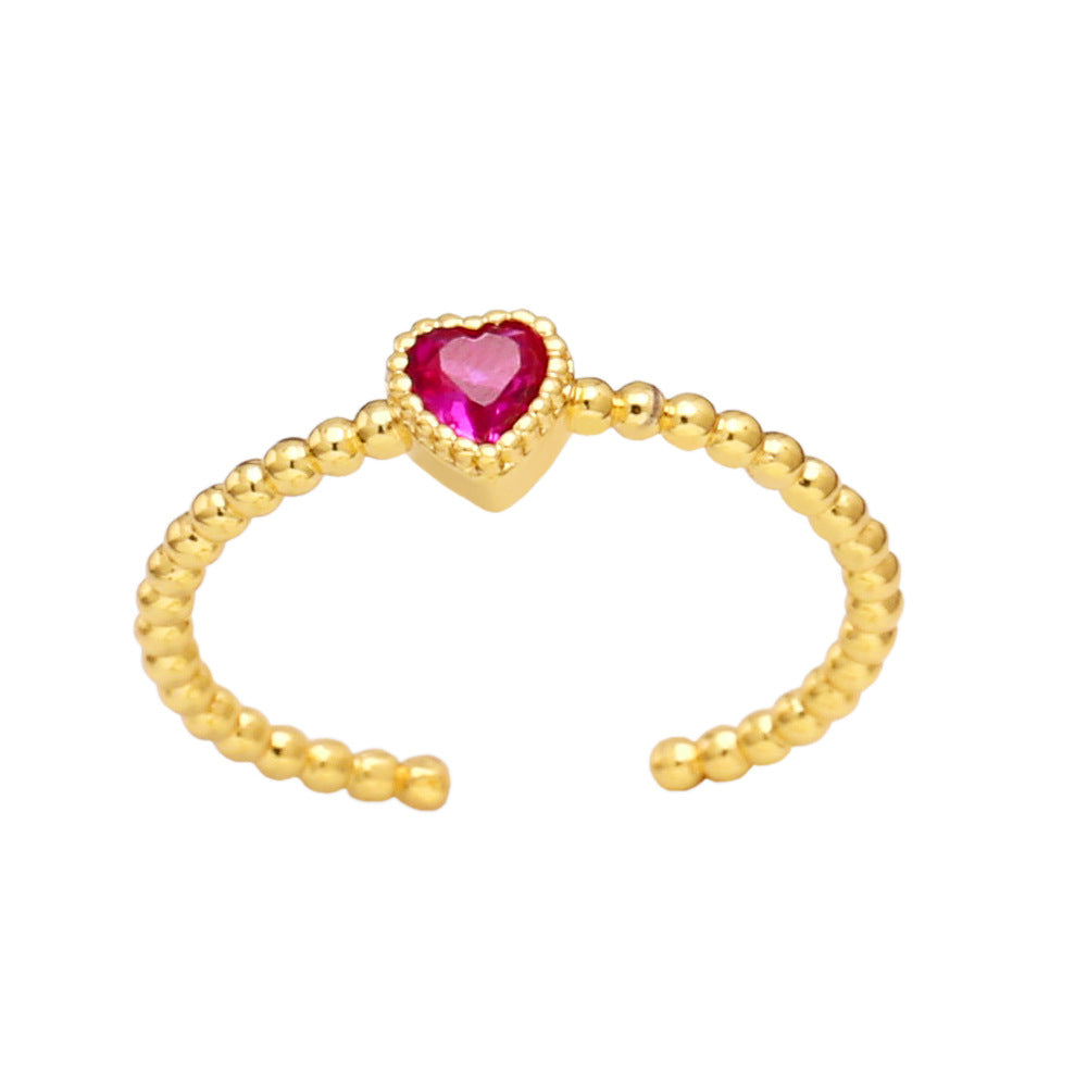 Alloy Peach Heart Love Ring MYA002RS011