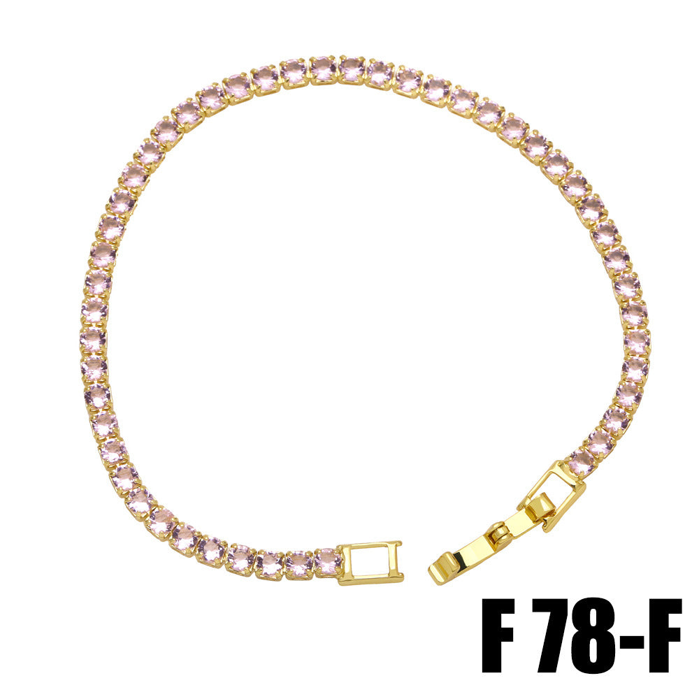 Alloy colored zircon bracelet MYA002BT030