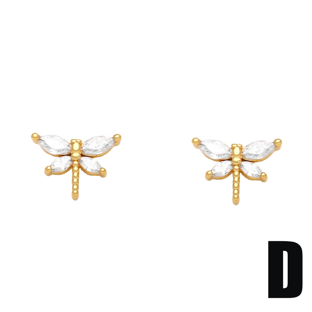 Alloy Diamond Cross Earrings MYA002ES025