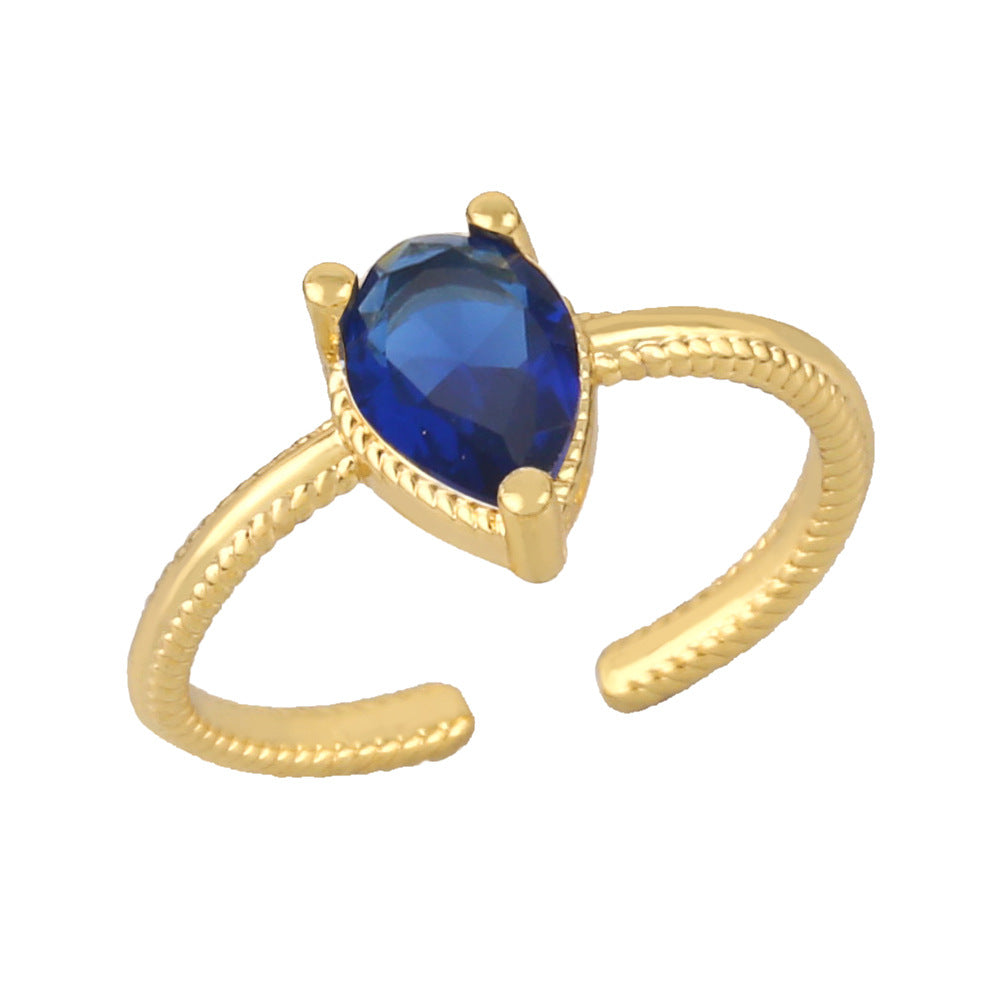 Alloy New Droplet Colored Ring MYA002RS056