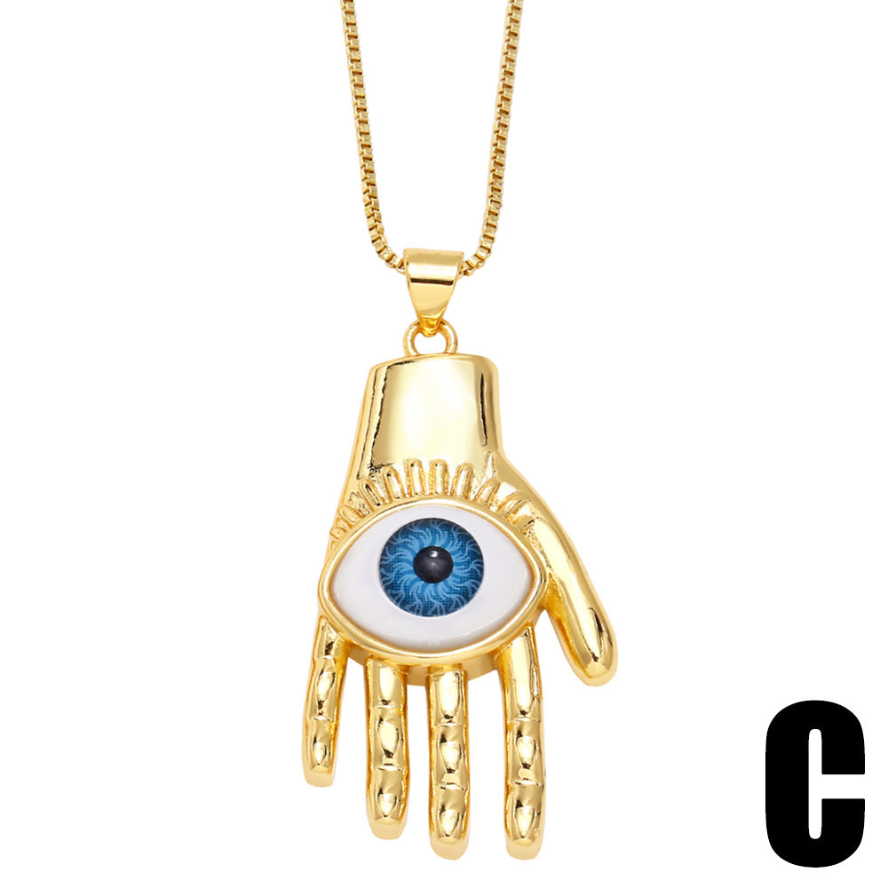 Metal Demon Eye Necklace MYA002NE070