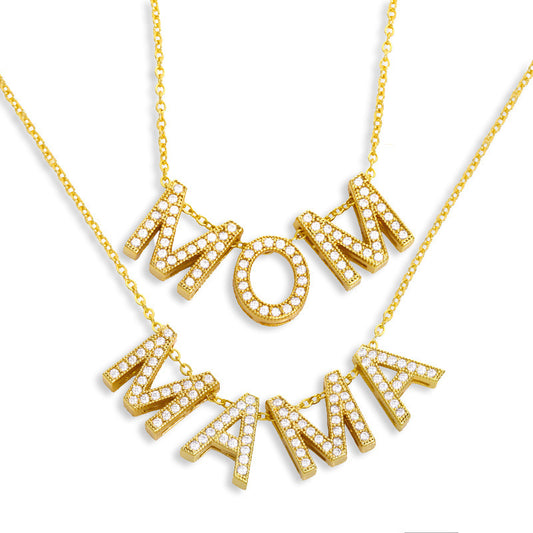 Alloy Mama Letter Necklace MYA002NE067