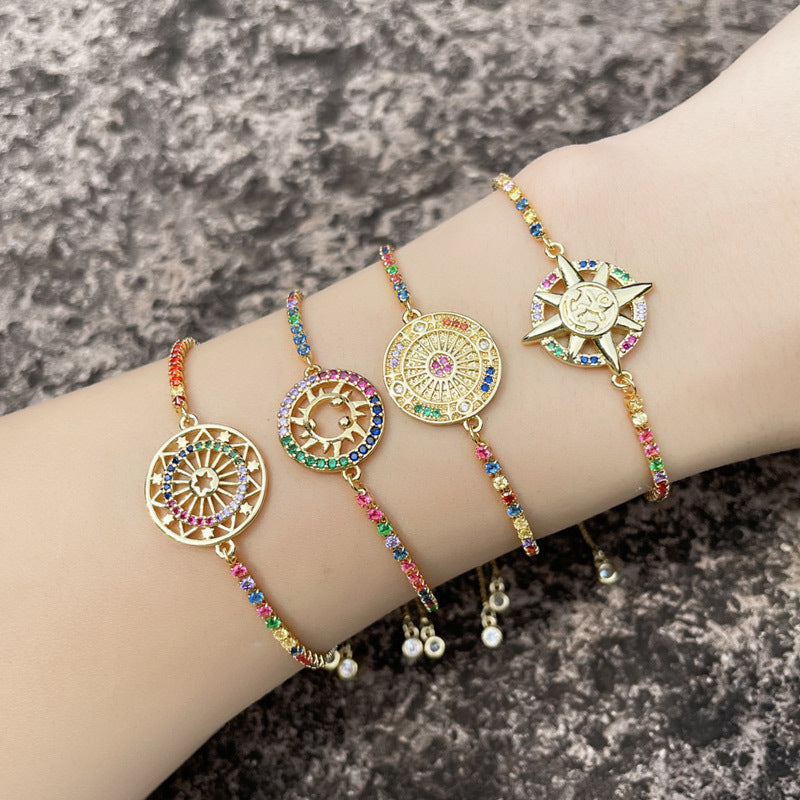 Alloy colored zircon bracelet MYA002BT009