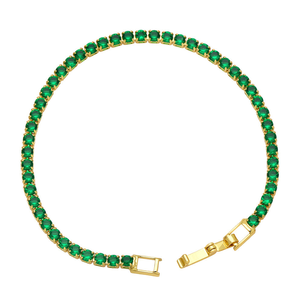 Alloy colored zircon bracelet MYA002BT030