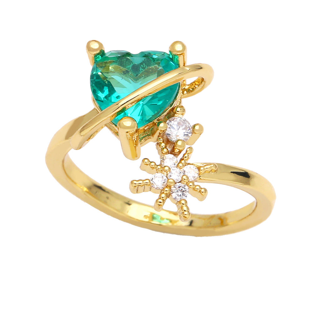 Alloy Love Octagon Star Ring MYA002RS019